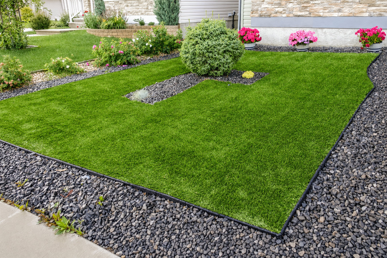 Artificial turf installation in San Bruno, CA